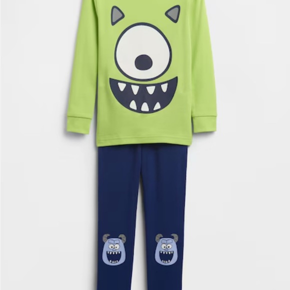 GAP Other - GAP Lime Green and Navy Monster Pajama Set
